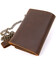 Портмоне унисекс с цепочкой матовое Vintage 20439 Коричневое фото, картинка, изображение