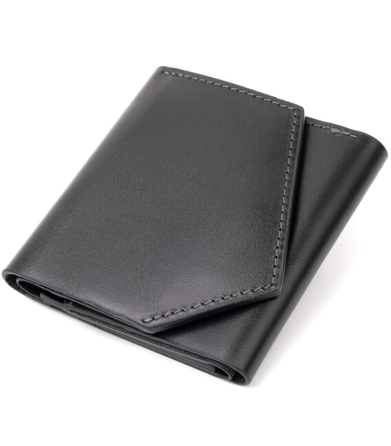 Портмоне кишенькове 11336 Grande Pelle Чорне картинка, зображення, фото