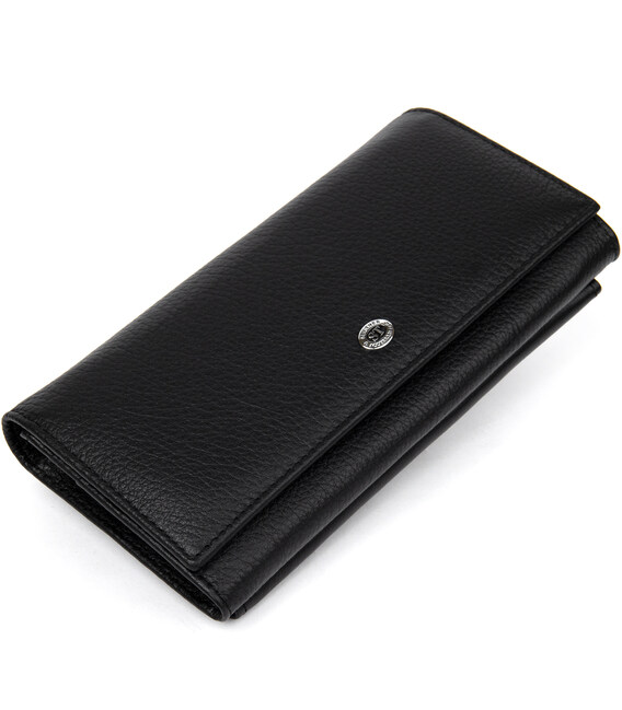 Добротный женский кошелек ST Leather 19375 Черный фото, картинка, изображение