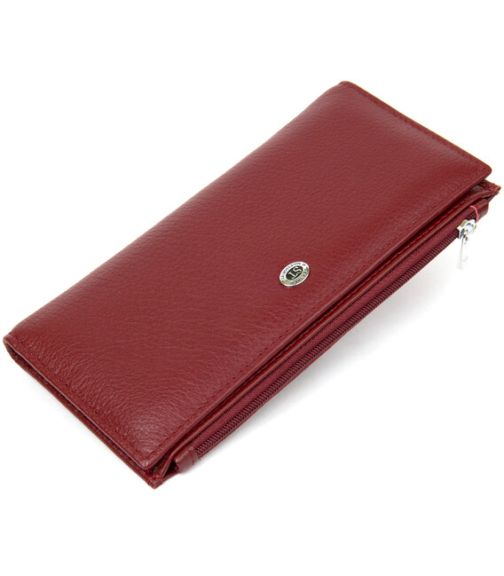 Стильный кожаный кошелек для женщин ST Leather 19380 Темно-красный фото, картинка, изображение