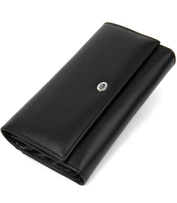 Универсальный женский кошелек ST Leather 19388 Черный фото, картинка, изображение