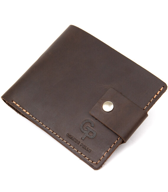 Кожаное мужское портмоне GRANDE PELLE 11460 Коричневый фото, картинка, изображение