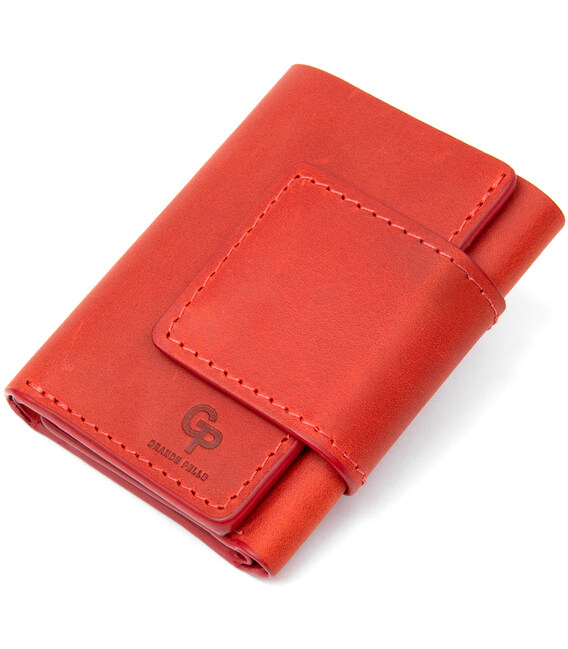 Матове вінтажне портмоне GRANDE PELLE 11459 Червоний картинка, зображення, фото