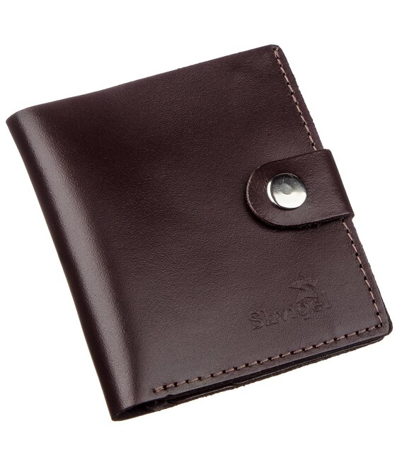 Портмоне вертикальное мужское кожаное SHVIGEL 16222 Коричневое фото, картинка, изображение