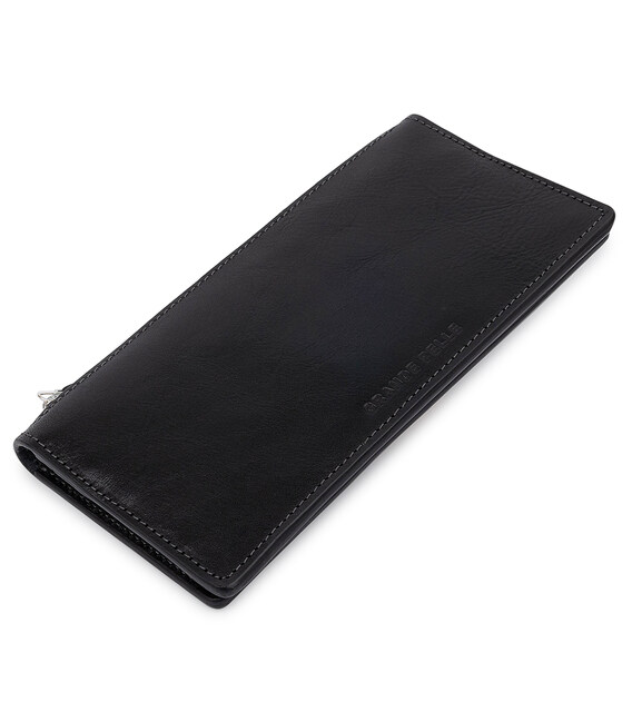 Оригінальне шкіряне портмоне унісекс GRANDE PELLE 11513 Чорний картинка, зображення, фото