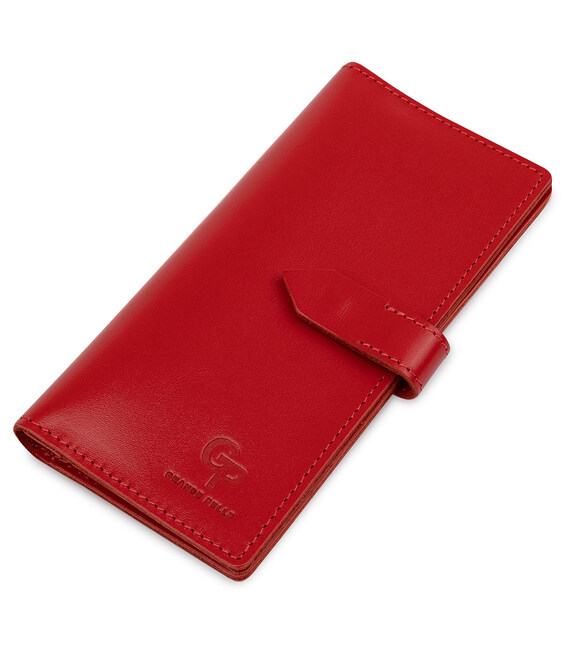 Кожаное женское портмоне GRANDE PELLE 11516 Красный фото, картинка, изображение