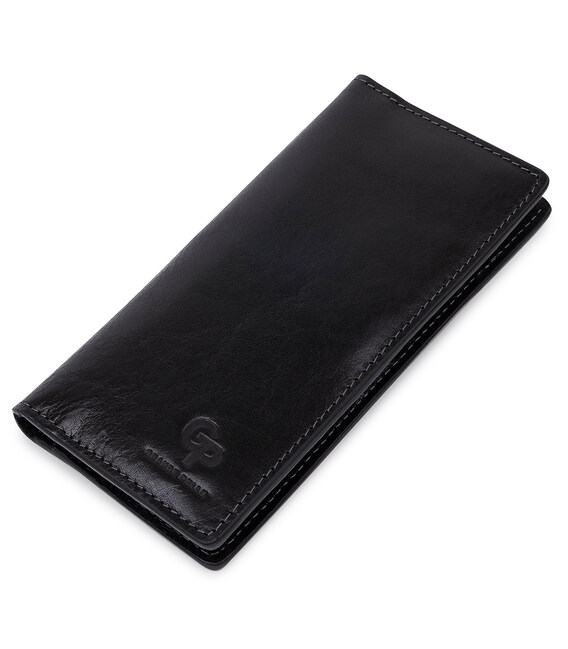 Практичное мужское портмоне GRANDE PELLE 11559 Черный фото, картинка, изображение
