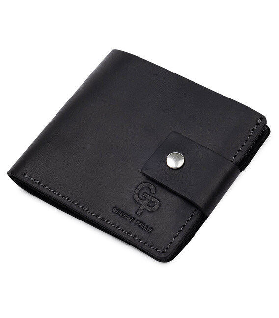 Небольшое мужское портмоне GRANDE PELLE 11566 Черный фото, картинка, изображение