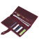 Кожаное женское матовое портмоне GRANDE PELLE 11561 Бордовый фото, картинка, изображение