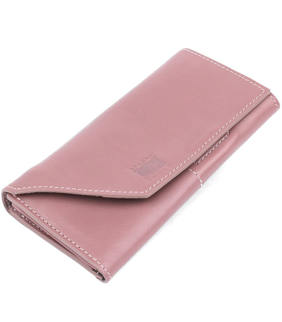 Чудовий шкіряний жіночий гаманець Grande Pelle 11577 Рожевий картинка, зображення, фото