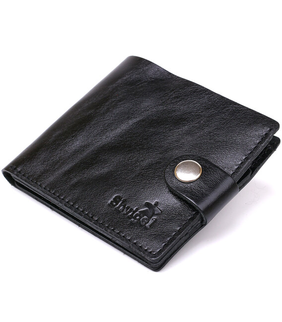 Шкіряне чоловіче портмоне Shvigel 16439 Чорний картинка, зображення, фото