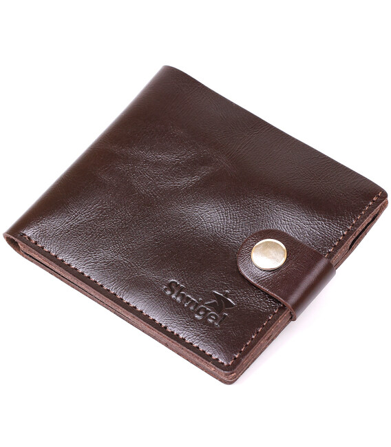 Кожаное мужское портмоне Shvigel 16443 Коричневый фото, картинка, изображение