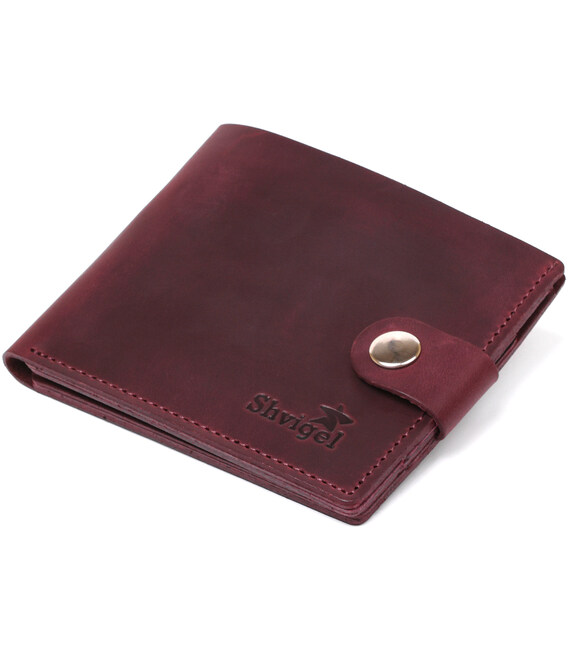 Женское винтажное портмоне Shvigel 16457 Бордовый фото, картинка, изображение