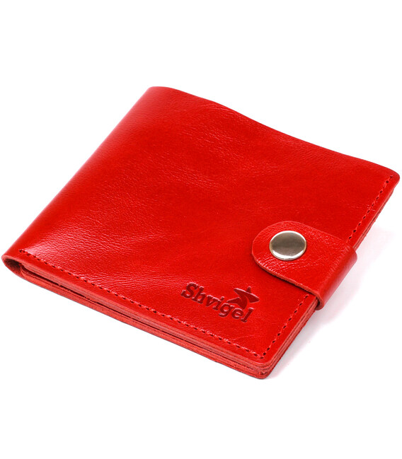 Женское небольшое кожаное портмоне Shvigel 16461 Красный фото, картинка, изображение