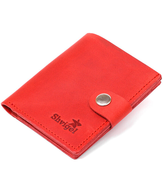 Современное женское портмоне Shvigel 16497 Красный фото, картинка, изображение