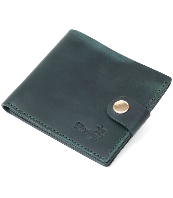 Модное винтажное портмоне Shvigel 16498 Зеленый фото, картинка, изображение