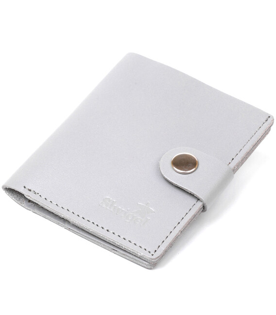 Практичное портмоне из натуральной кожи Shvigel 16514 Серый фото, картинка, изображение