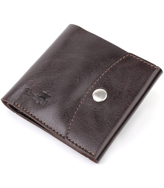 Классическое мужское портмоне из натуральной кожи Shvigel 16621 Коричневый фото, картинка, изображение