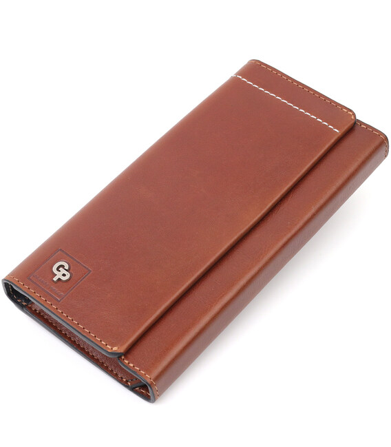 Барсетка из гладкой кожи Grande Pelle 11421 Коричневый фото, картинка, изображение