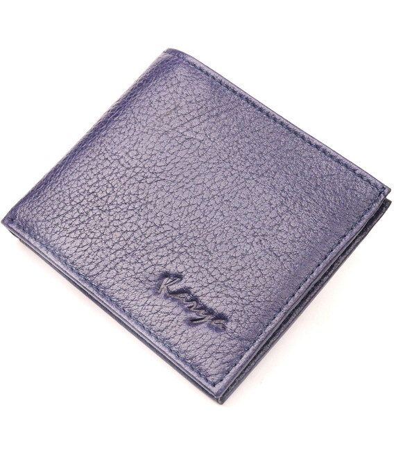 Отличный мужской зажим из зернистой кожи KARYA 21053 Синий фото, картинка, изображение