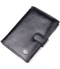 Вертикальный мужской бумажник из натуральной кожи ST Leather 19406 Черный фото, картинка, изображение