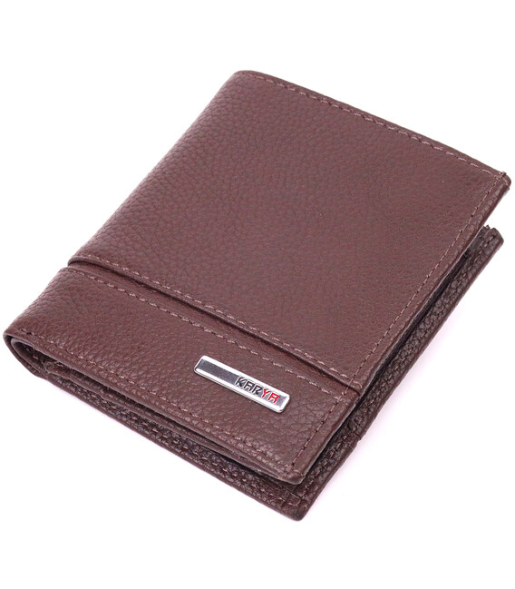 Удобное портмоне для мужчин из натуральной кожи KARYA 21322 Коричневый фото, картинка, изображение
