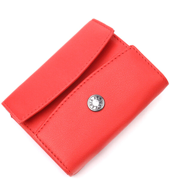 Оригинальный женский кошелек из натуральной кожи KARYA 21340 Красный фото, картинка, изображение