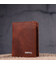 Мужское вертикальное портмоне без застежки в винтажной коже KARYA 21363 Рыжий фото, картинка, изображение