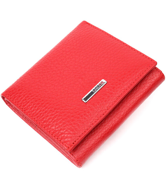 Женский небольшой кошелек с монетницей из натуральной кожи KARYA 21380 Красный фото, картинка, изображение