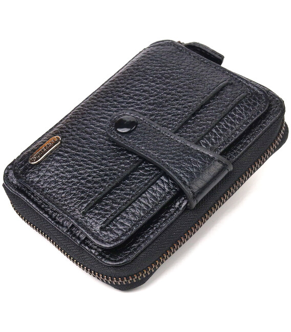 Стильное женское портмоне из натуральной кожи CANPELLINI 21490 Черное фото, картинка, изображение