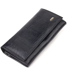 Женский кожаный кошелек для карт купюр и монет CANPELLINI 21527 Черный фото, картинка, изображение