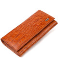 Женский кожаный кошелек для карт купюр и монет CANPELLINI 21528 Рыжий фото, картинка, изображение