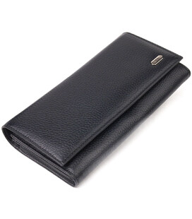 Жіночий шкіряний гаманець для карток купюр та монет CANPELLINI 21529 Чорний картинка, зображення, фото