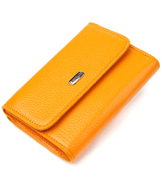 Яскравий гаманець для жінок із натуральної шкіри флотар CANPELLINI 21592 Жовтий картинка, зображення, фото