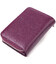 Практичное вертикальное портмоне для женщин с монетницей на молнии из натуральной кожи флотар CANPELLINI 21601 Фиолетовое фото, 