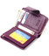 Практичное вертикальное портмоне для женщин с монетницей на молнии из натуральной кожи флотар CANPELLINI 21601 Фиолетовое фото, 