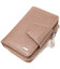 Надежное вертикальное портмоне для женщин с монетницей на молнии из натуральной кожи флотар CANPELLINI 21606 Бежевое фото, карти