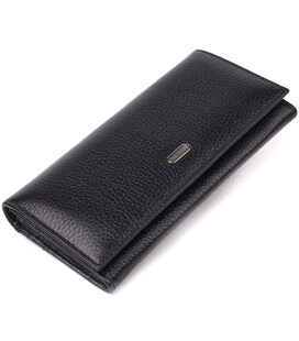 Женский кожаный кошелек для карт купюр и монет CANPELLINI 21658 Черный фото, картинка, изображение