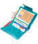 Яркий вертикальный кошелек из натуральной кожи CANPELLINI 21678 Бирюзовый фото, картинка, изображение