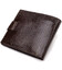 Мужской современный кошелек горизонтального формата из натуральной кожи с тиснением CANPELLINI 21757 Коричневый фото, картинка, 