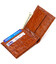 Чоловічий гаманець горизонтальний з натуральної фактурної шкіри з тисненням під крокодила CANPELLINI 21781 Рудий картинка, зобра