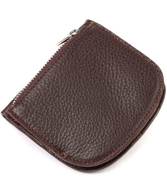 Полукруглое женское портмоне из натуральной кожи флотар CANPELLINI 21835 Коричневое фото, картинка, изображение