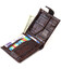 Стильный горизонтальный кошелек для мужчин из натуральной кожи с тиснением под крокодила CANPELLINI 21890 Коричневый фото, карти