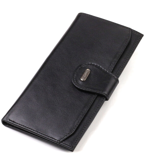 Вузький купюрник для чоловіків з натуральної гладкої шкіри CANPELLINI 21916 Чорний картинка, зображення, фото