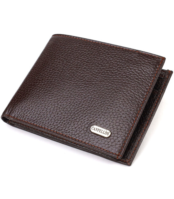 Стильный кошелек для мужчин из натуральной кожи флотар CANPELLINI 21923 Коричневый фото, картинка, изображение