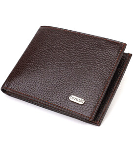 Стильний гаманець для чоловіків із натуральної шкіри флотар CANPELLINI 21923 Коричневий картинка, зображення, фото