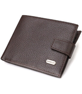 Місткий чоловічий гаманець із натуральної шкіри флотар CANPELLINI 21944 Коричневий картинка, зображення, фото
