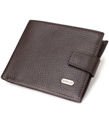 Місткий чоловічий гаманець із натуральної шкіри флотар CANPELLINI 21944 Коричневий картинка, зображення, фото