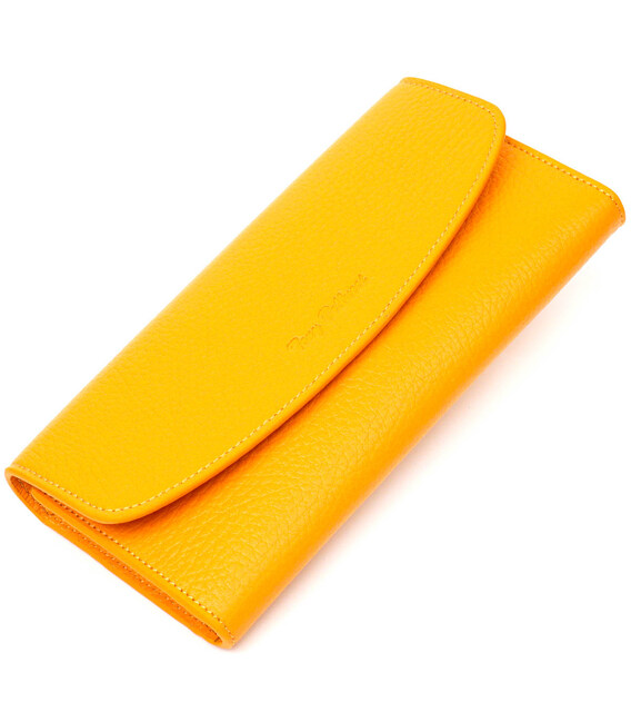 Відмінний жіночий гаманець з монетницею на блискавці з натуральної шкіри Tony Bellucci 21978 Жовтий картинка, зображення, фото