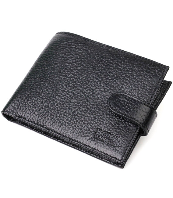 Бумажник для мужчин из натуральной кожи BOND 21994 Черный фото, картинка, изображение